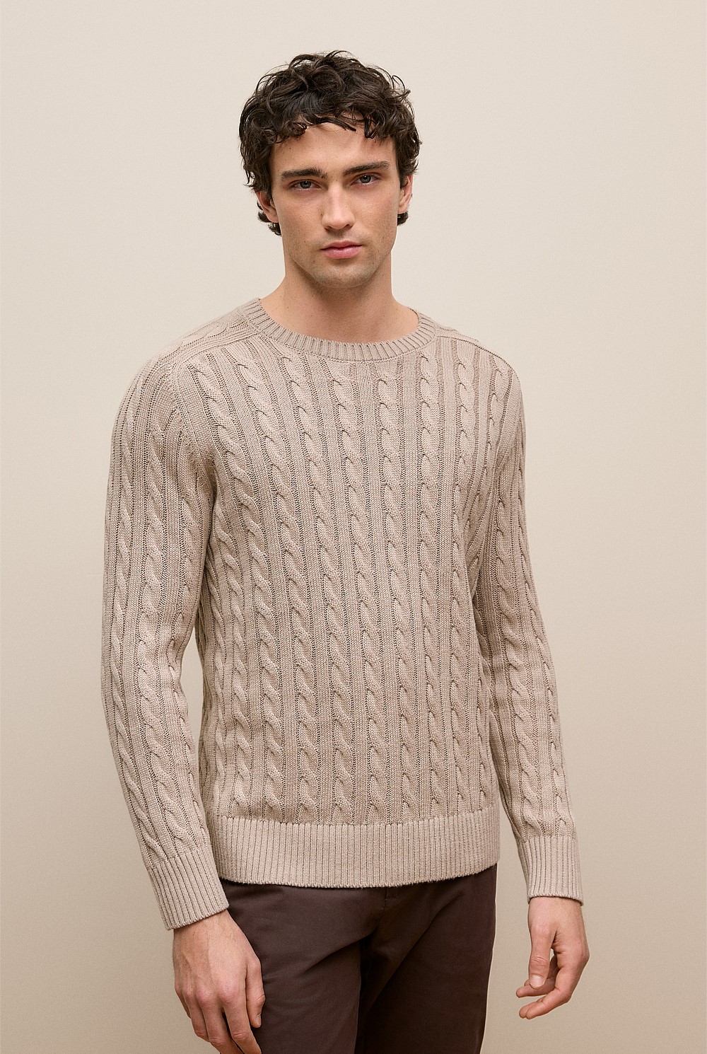 Linen Cotton Cable Crew