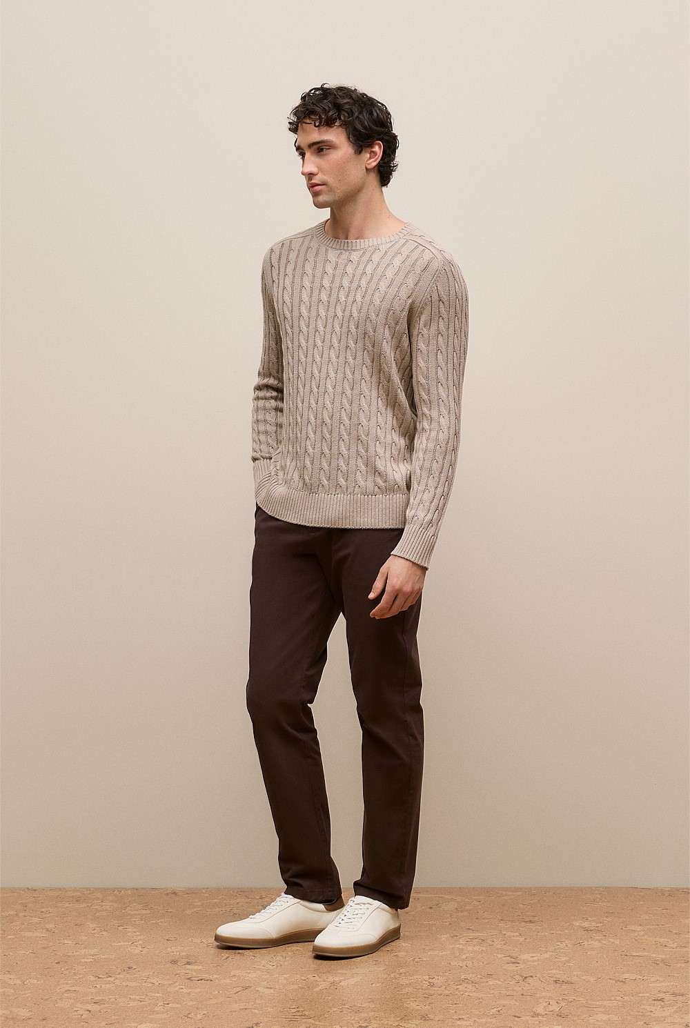 Linen Cotton Cable Crew