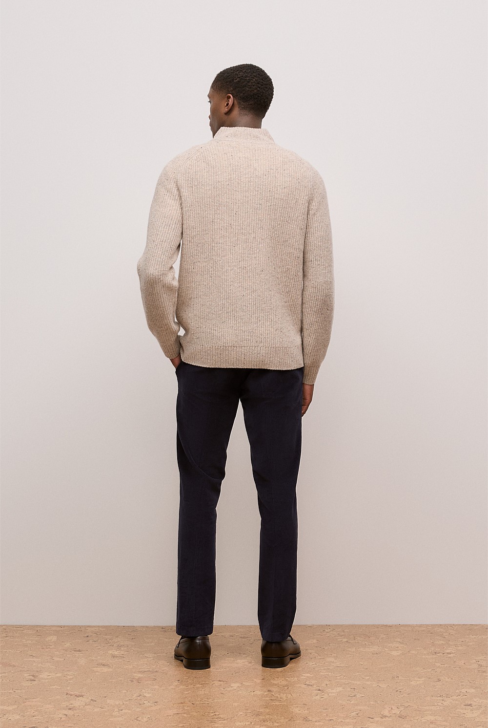 Merino Nep Half Zip Pullover