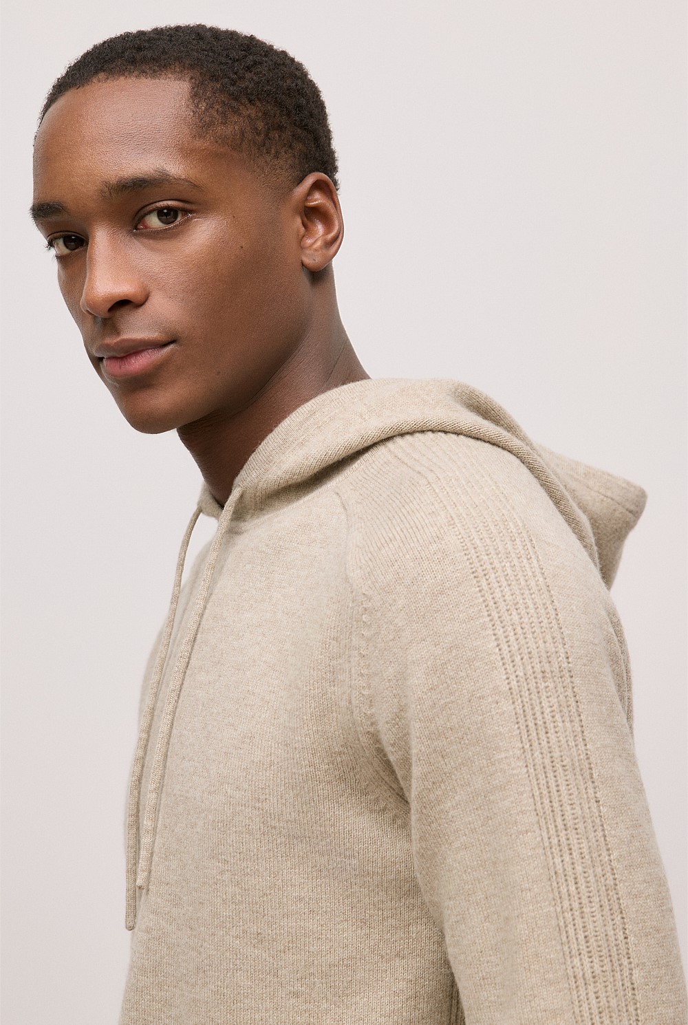 Wool Drawstring Hoodie