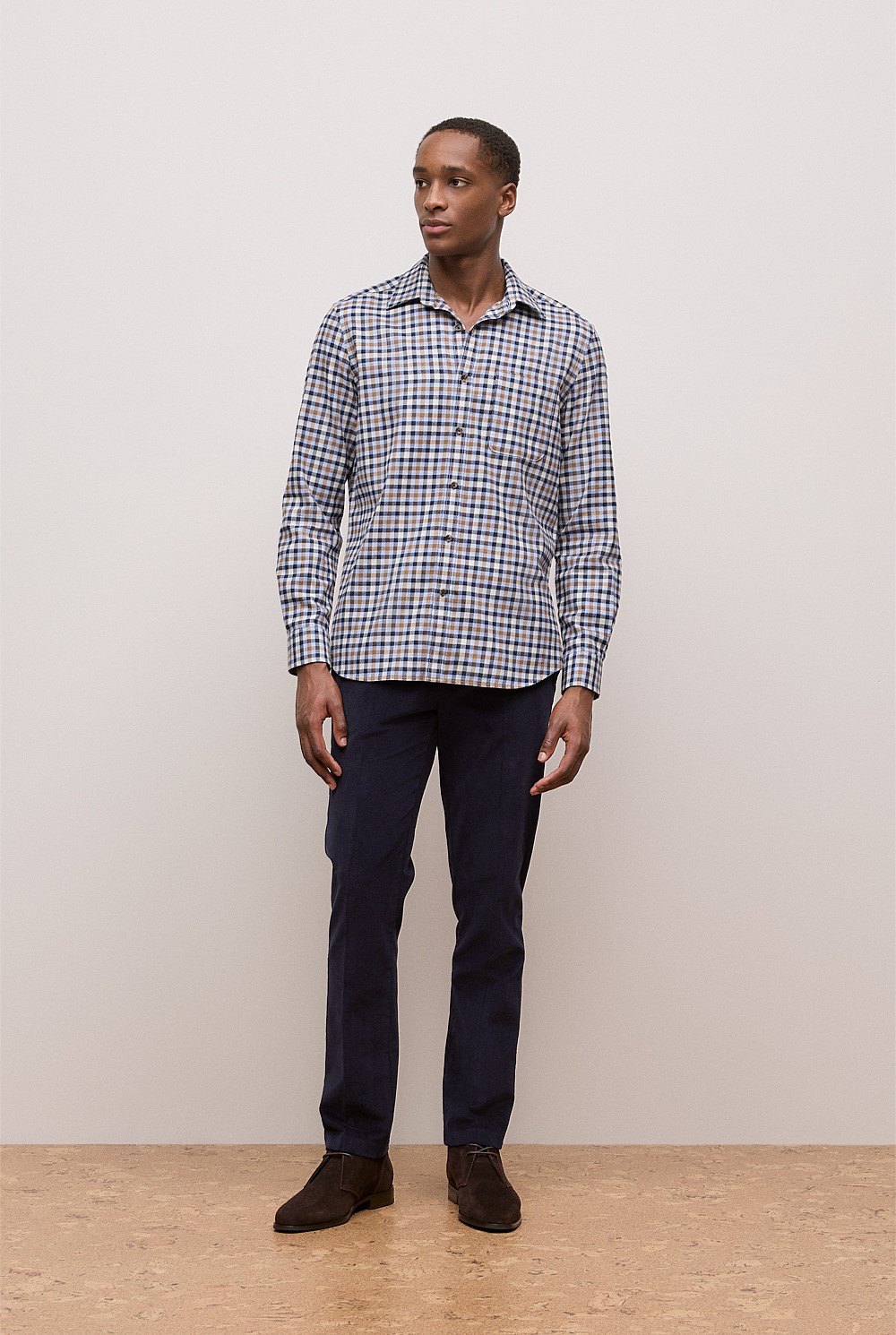 Brushed Cotton Multi Check Shirt