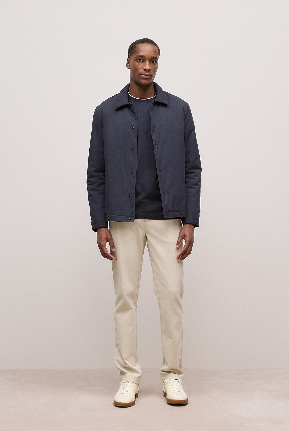 Mercerised Cotton Tipped Long Sleeve T-shirt