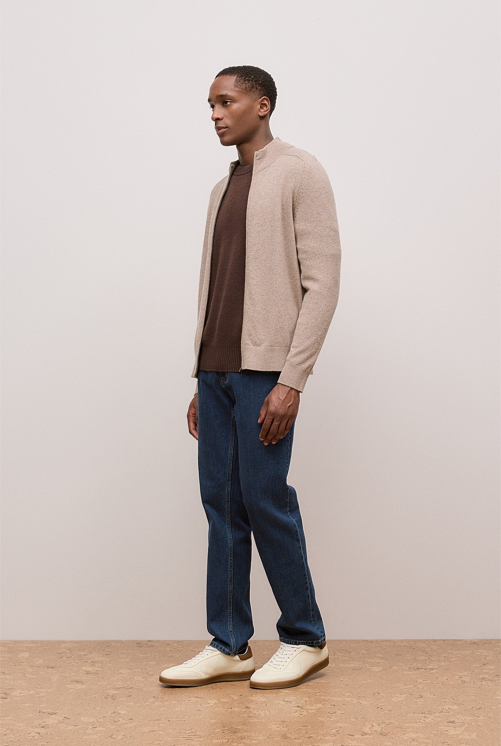 Cashmere Zip Through Knit