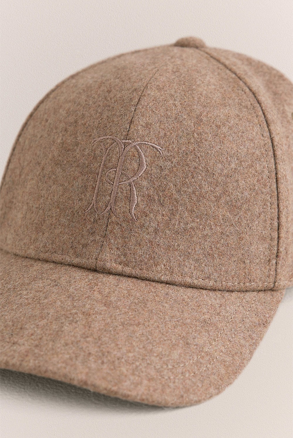 Leo Wool Blend Monogram Cap