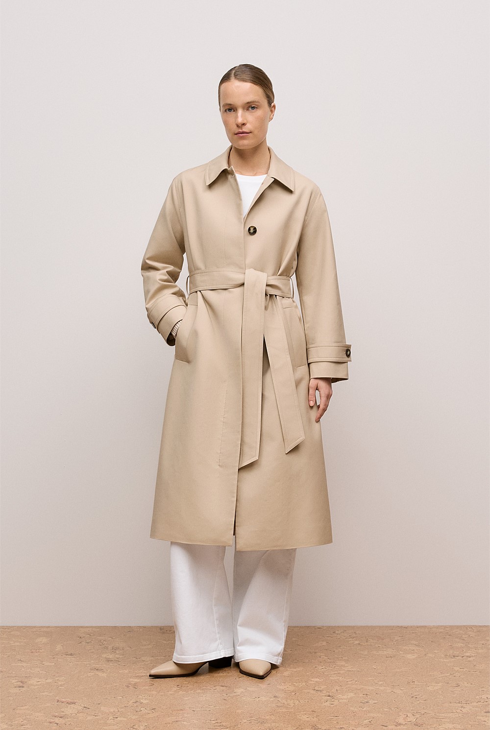 Double Cloth Longline Trench Coat