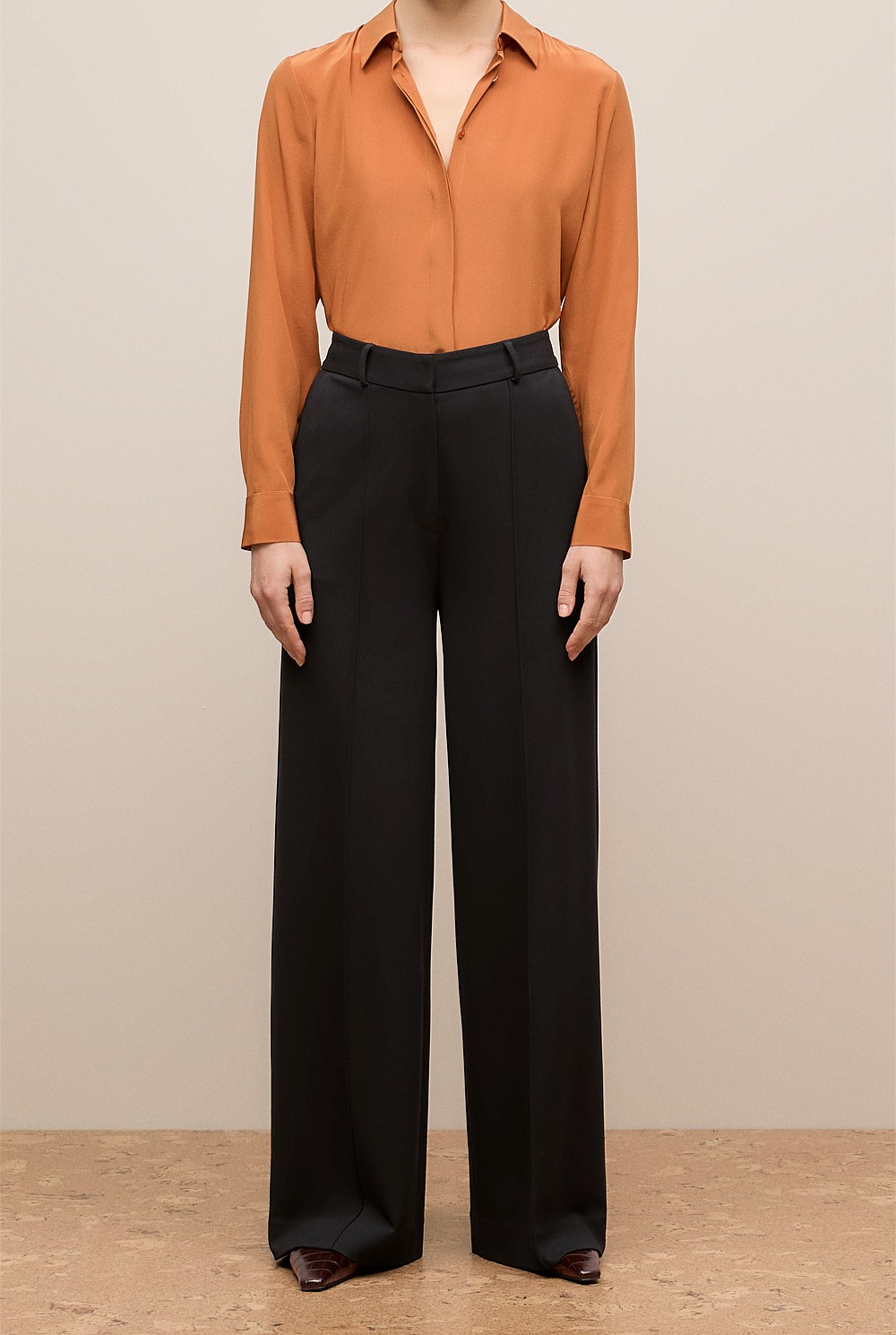 Ponte Tailored Wide Leg Pant