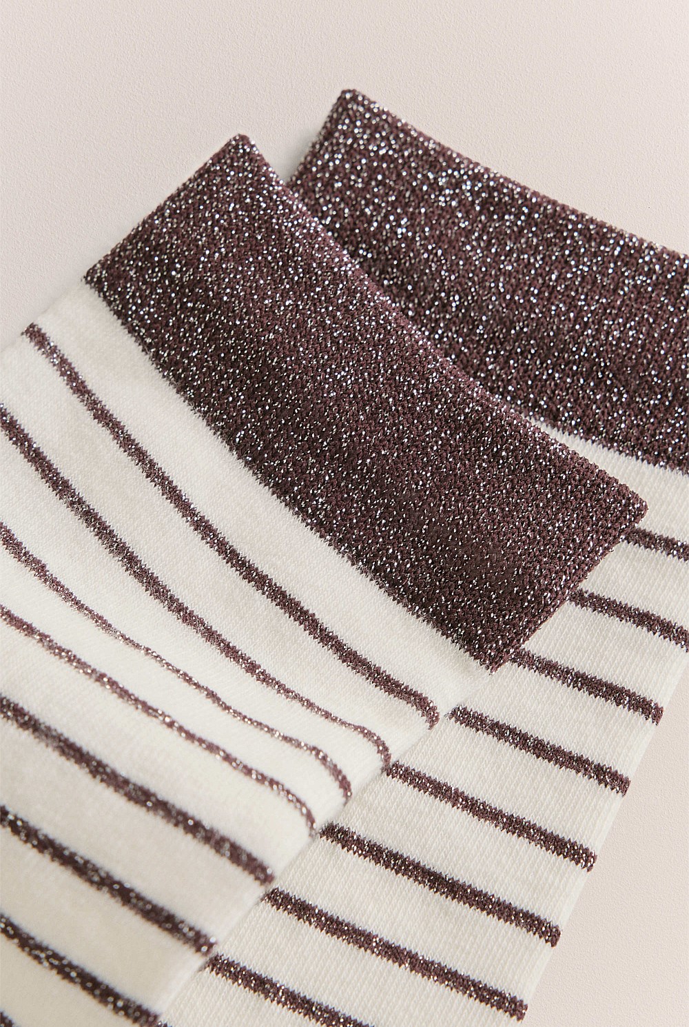 Metallic Stripe Sock