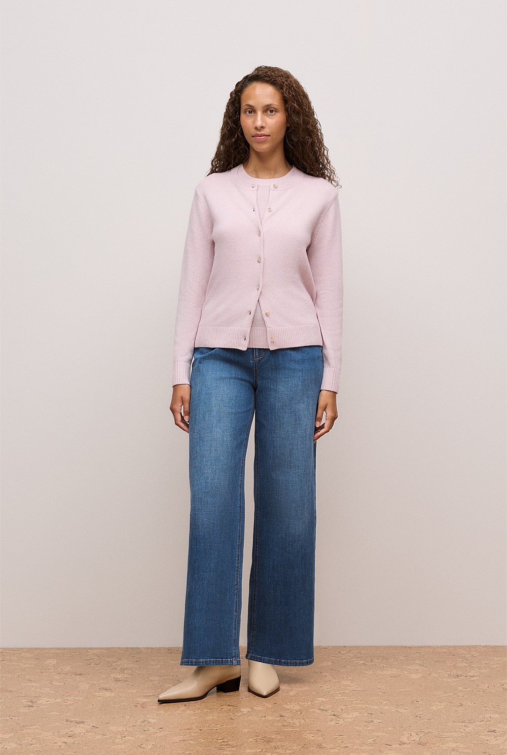 Wool Cashmere Classic Cardigan