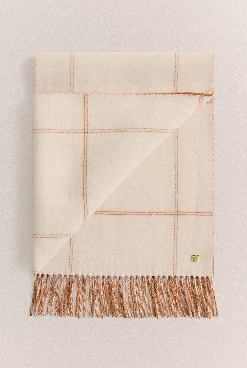 Wool Check Reversible Scarf
