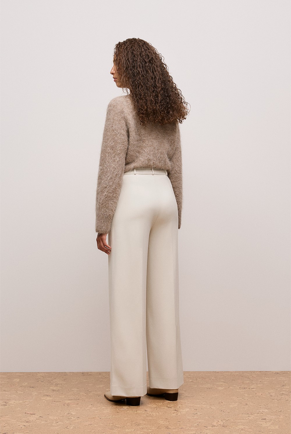 Ponte Tailored Wide Leg Pant