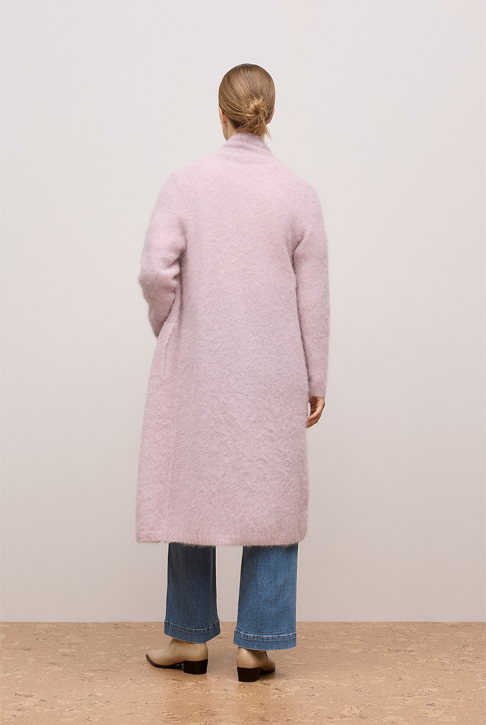 Brushed Alpaca Longline Cardigan