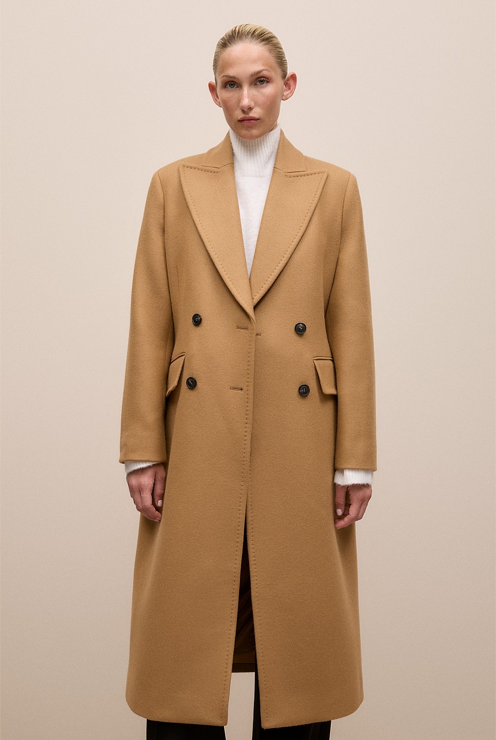 Italian Wool Cashmere Longline Coat