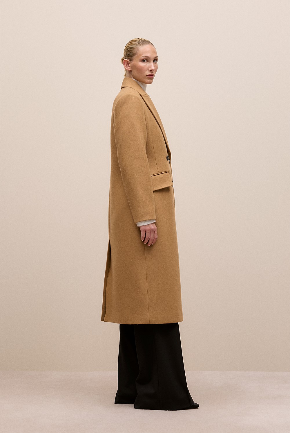 Italian Wool Cashmere Longline Coat