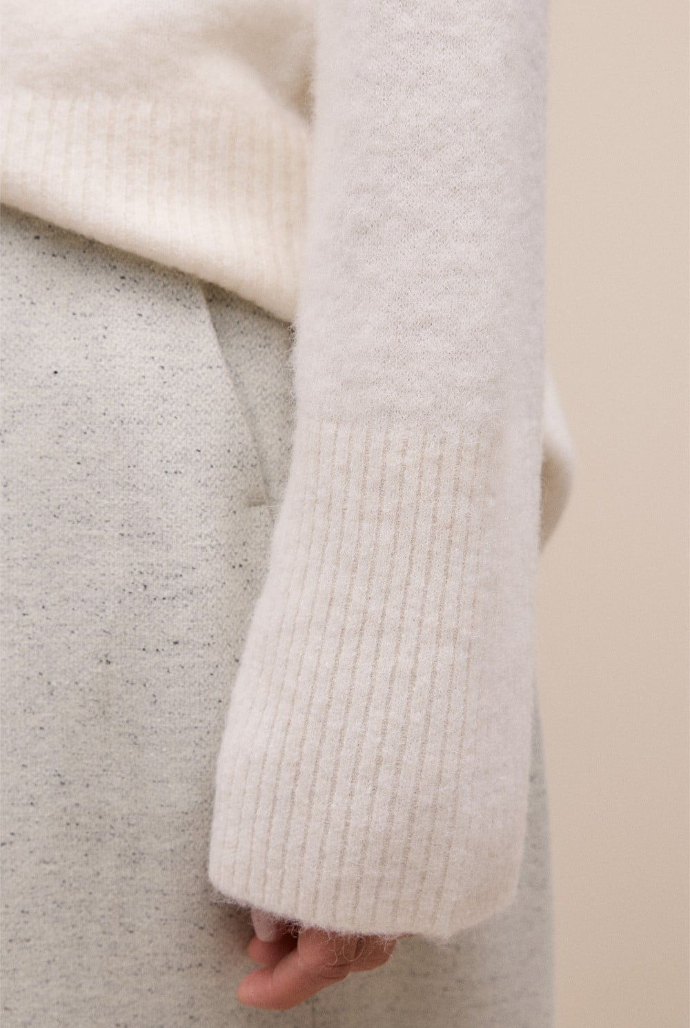 Alpaca Merino Blend Relaxed Mock Neck