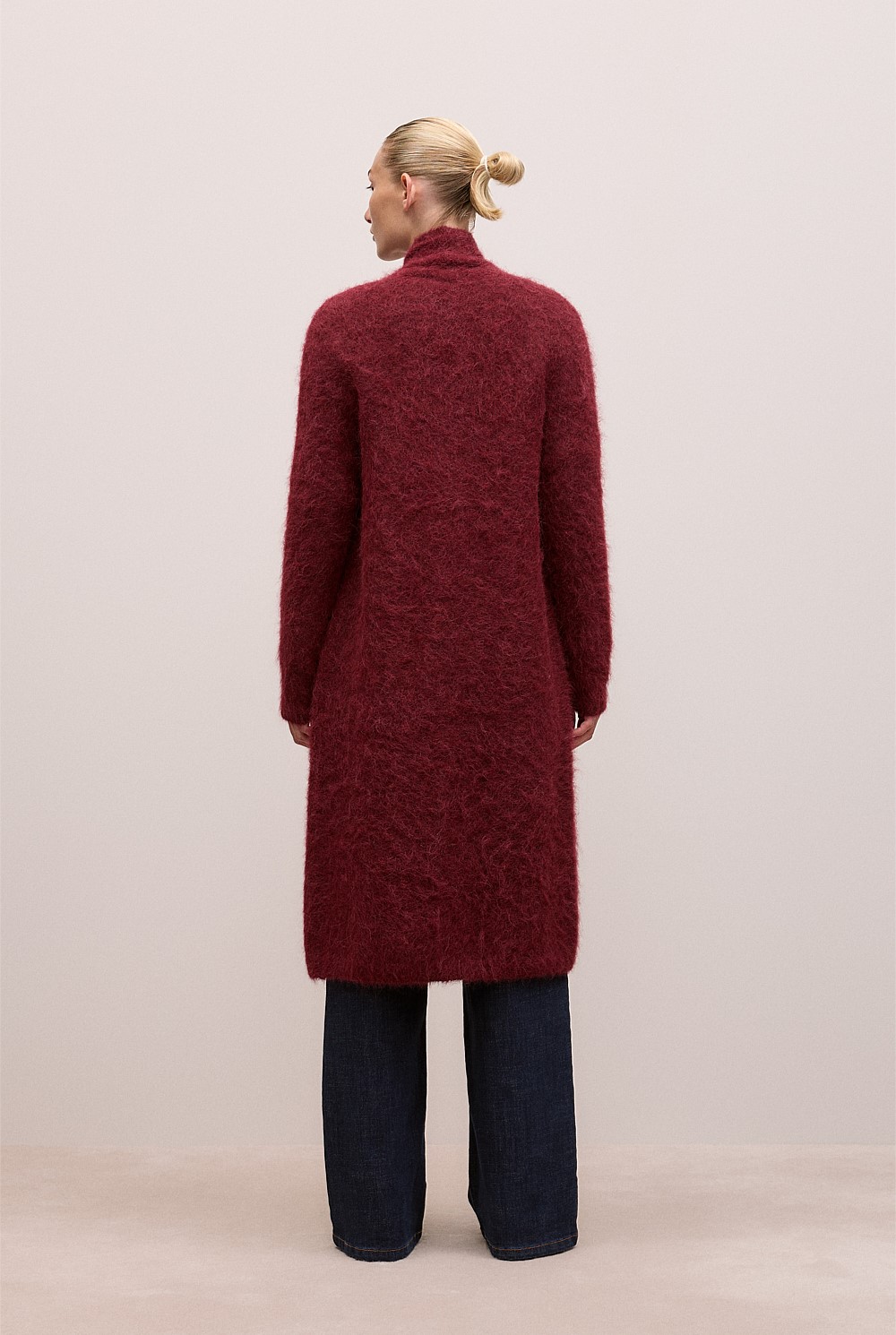 Brushed Alpaca Longline Cardigan