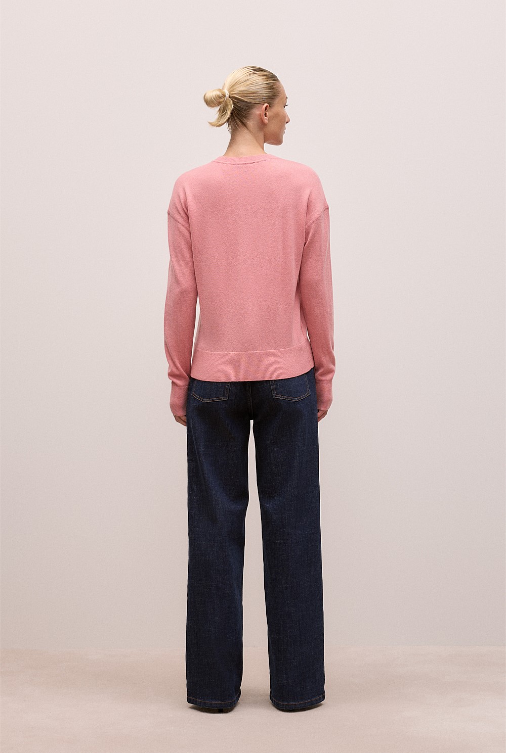 Merino Cashmere Forward Shoulder Seam Crew