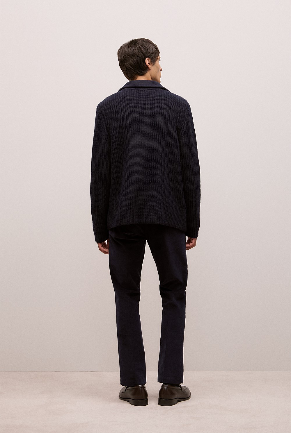 Merino Lapel Cardigan