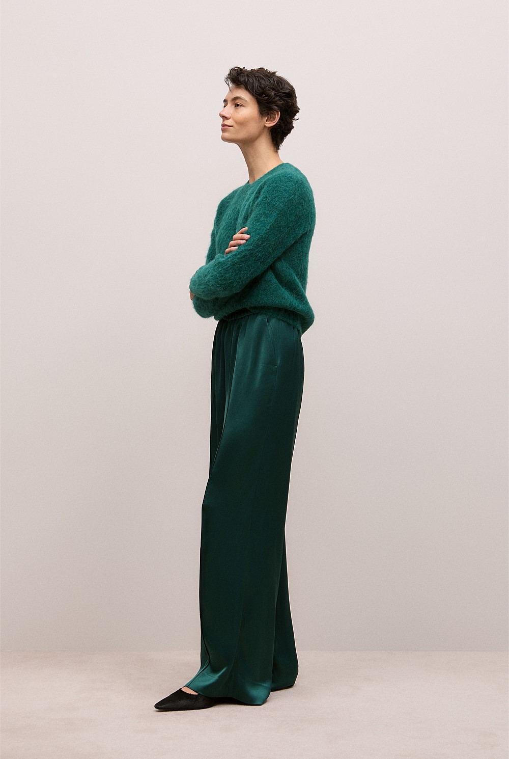 Satin Pull On Pant