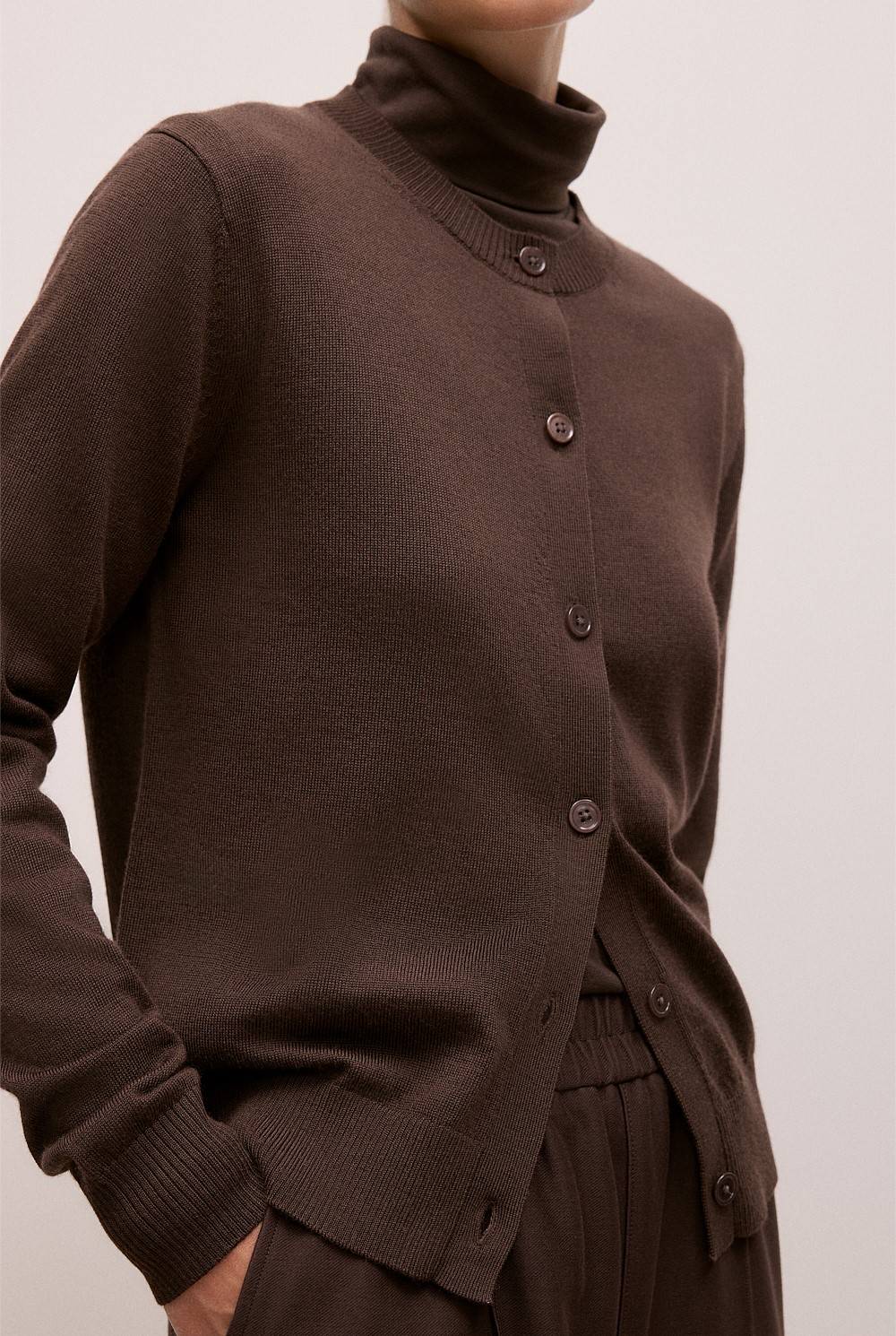 Merino Classic Crew Cardigan