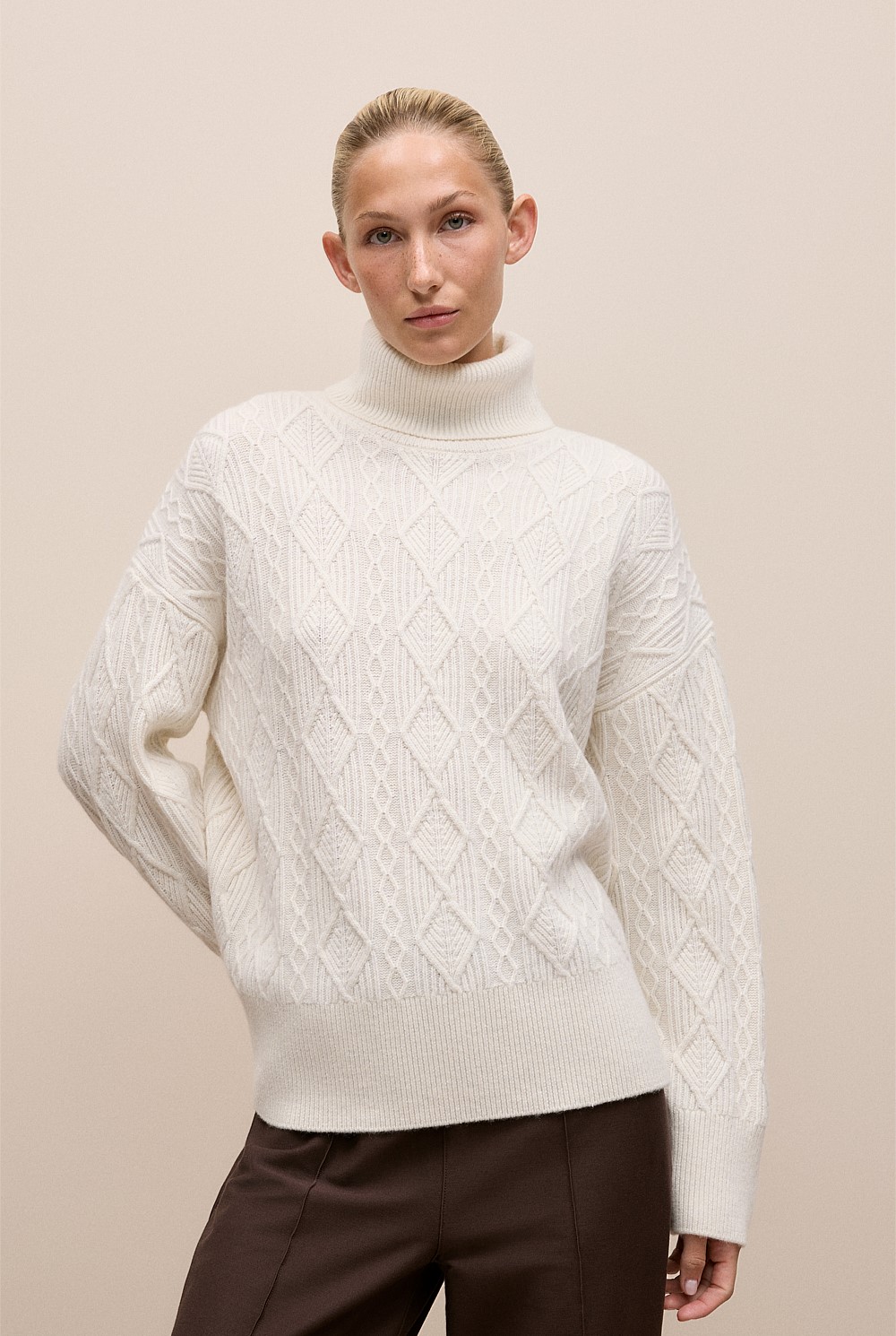 Merino Cable Rollneck