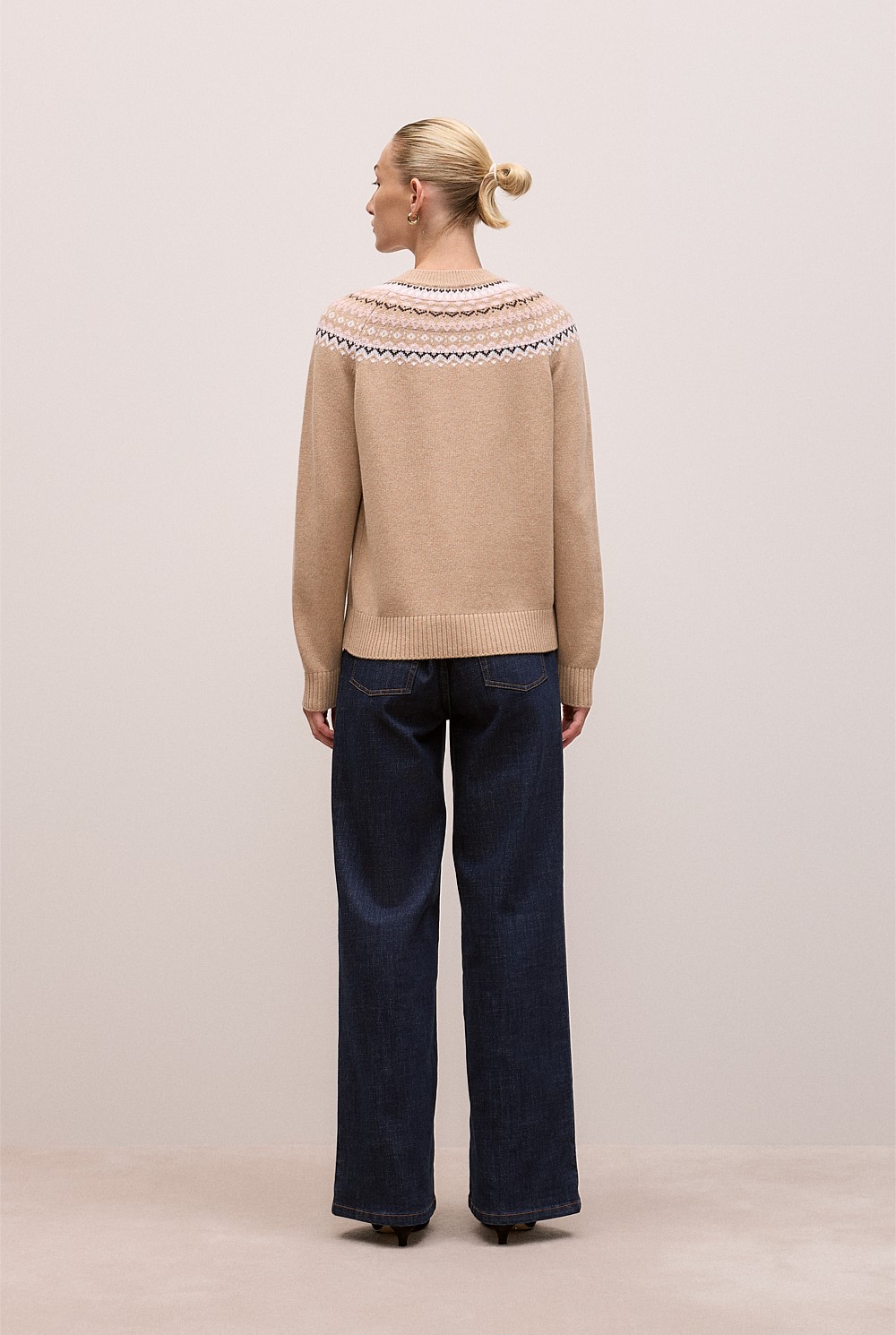Merino Cashmere Fair Isle Crew