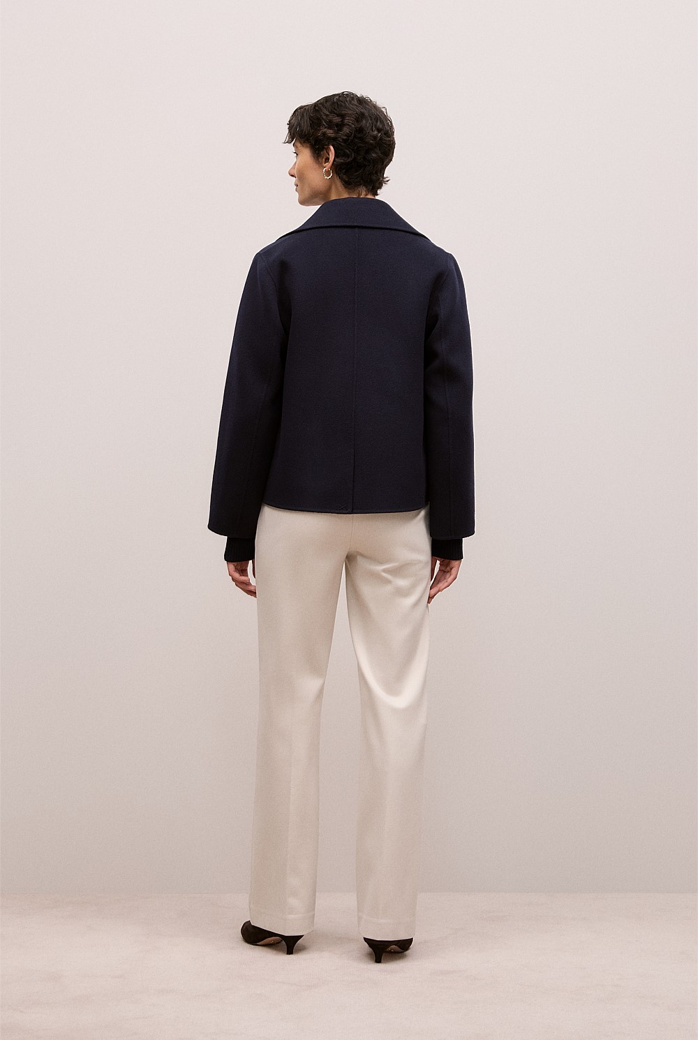 Double Faced Wool Peacoat