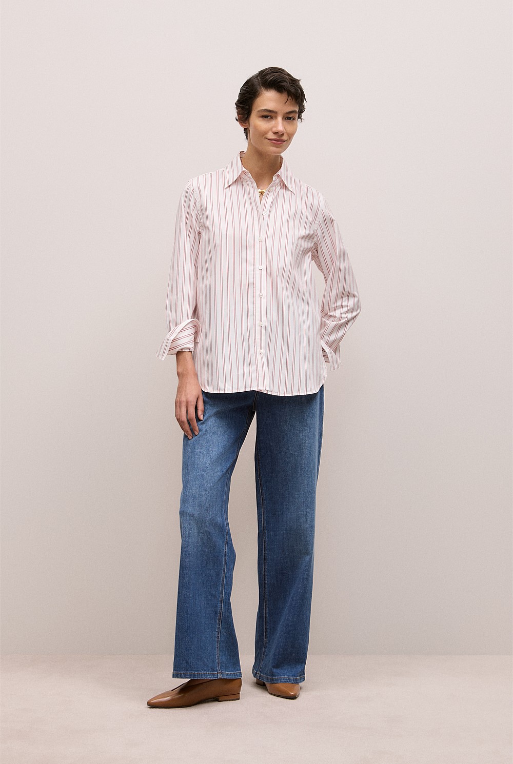Poplin Twin Stripe Shirt