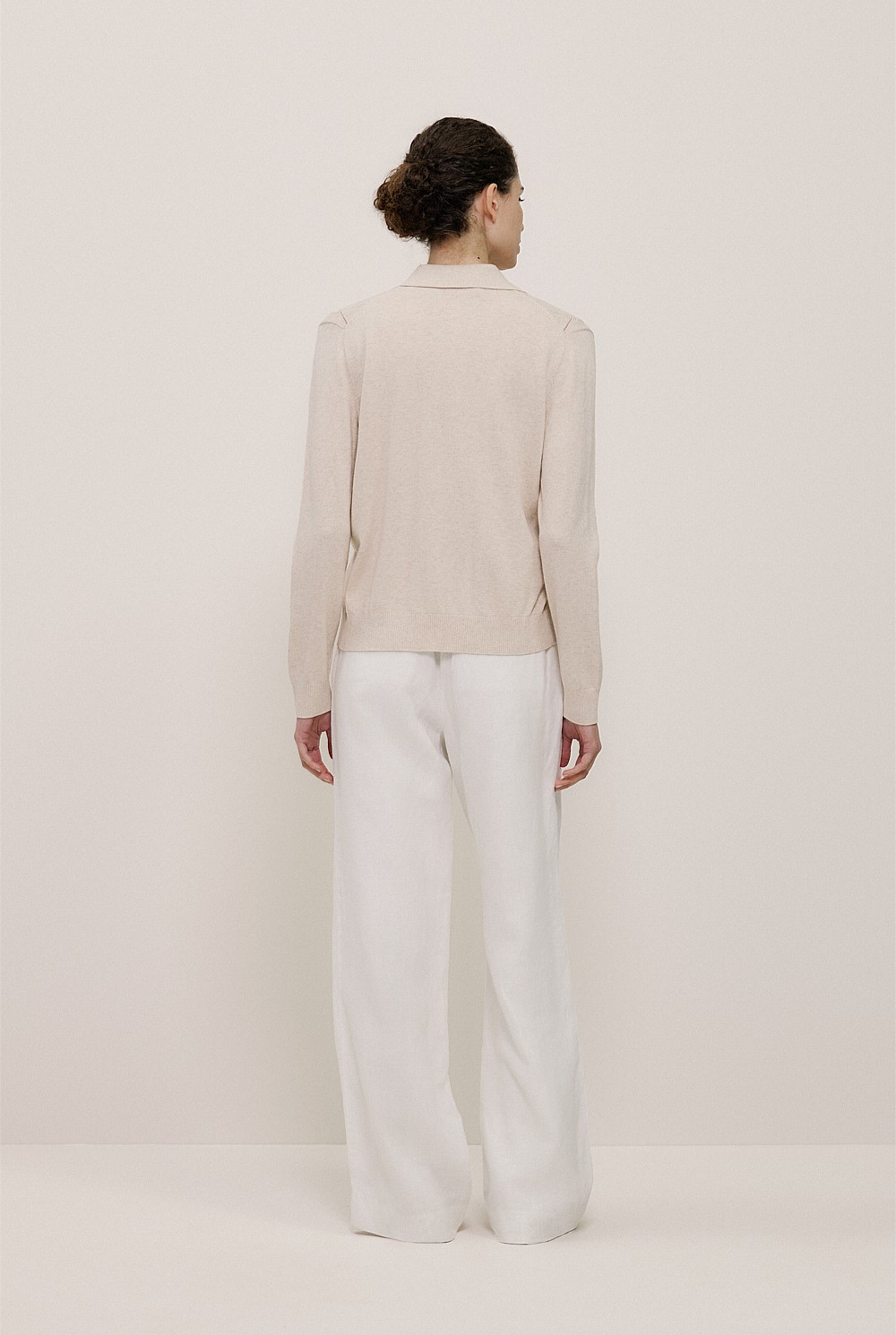 Cotton Cashmere Pointelle Cardigan