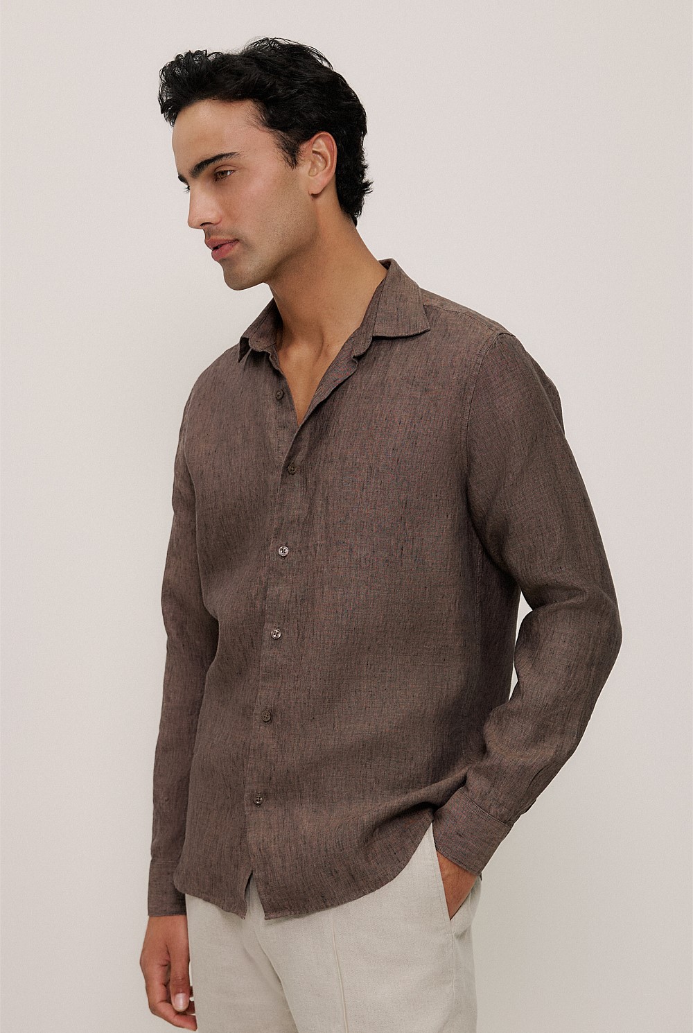 Tailored Fit Delave Linen Shirt