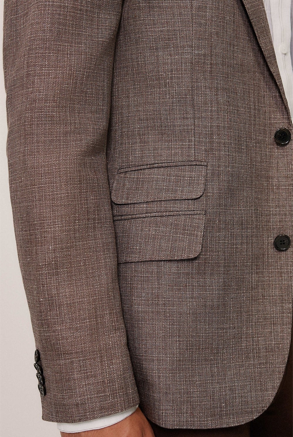 Linen Cotton Textured Blazer