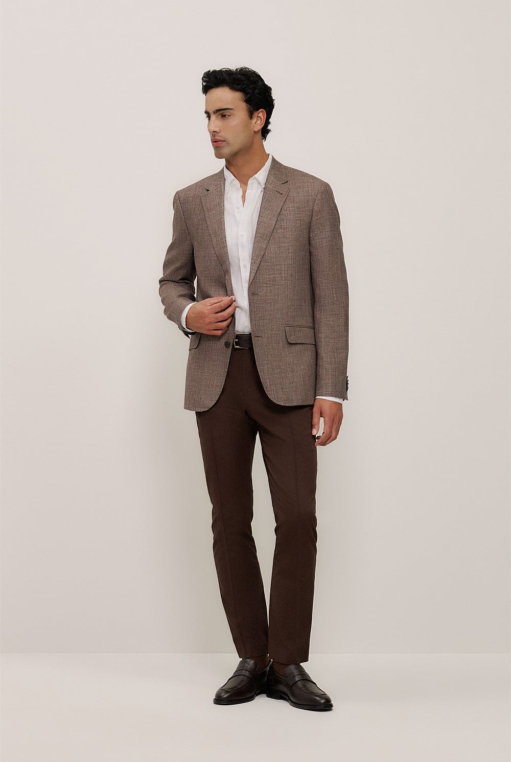 Linen Cotton Textured Blazer