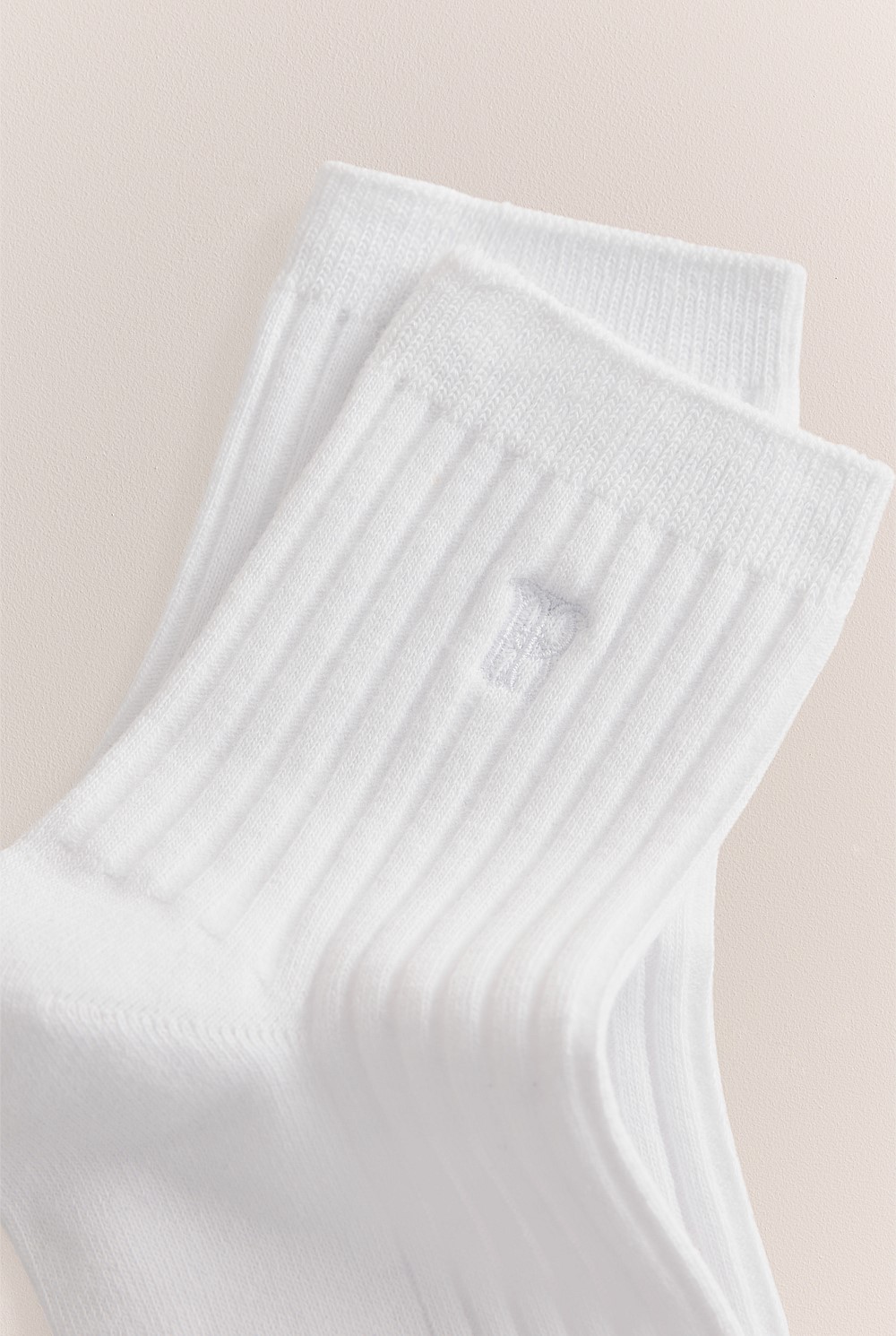 Monogram Rib Crew Sock