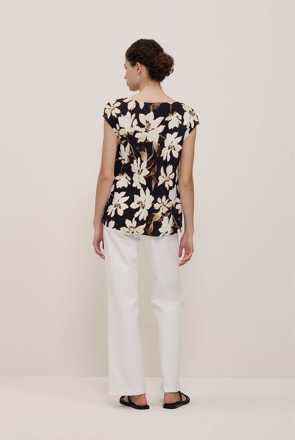 Calais Floral Cap Sleeve Top