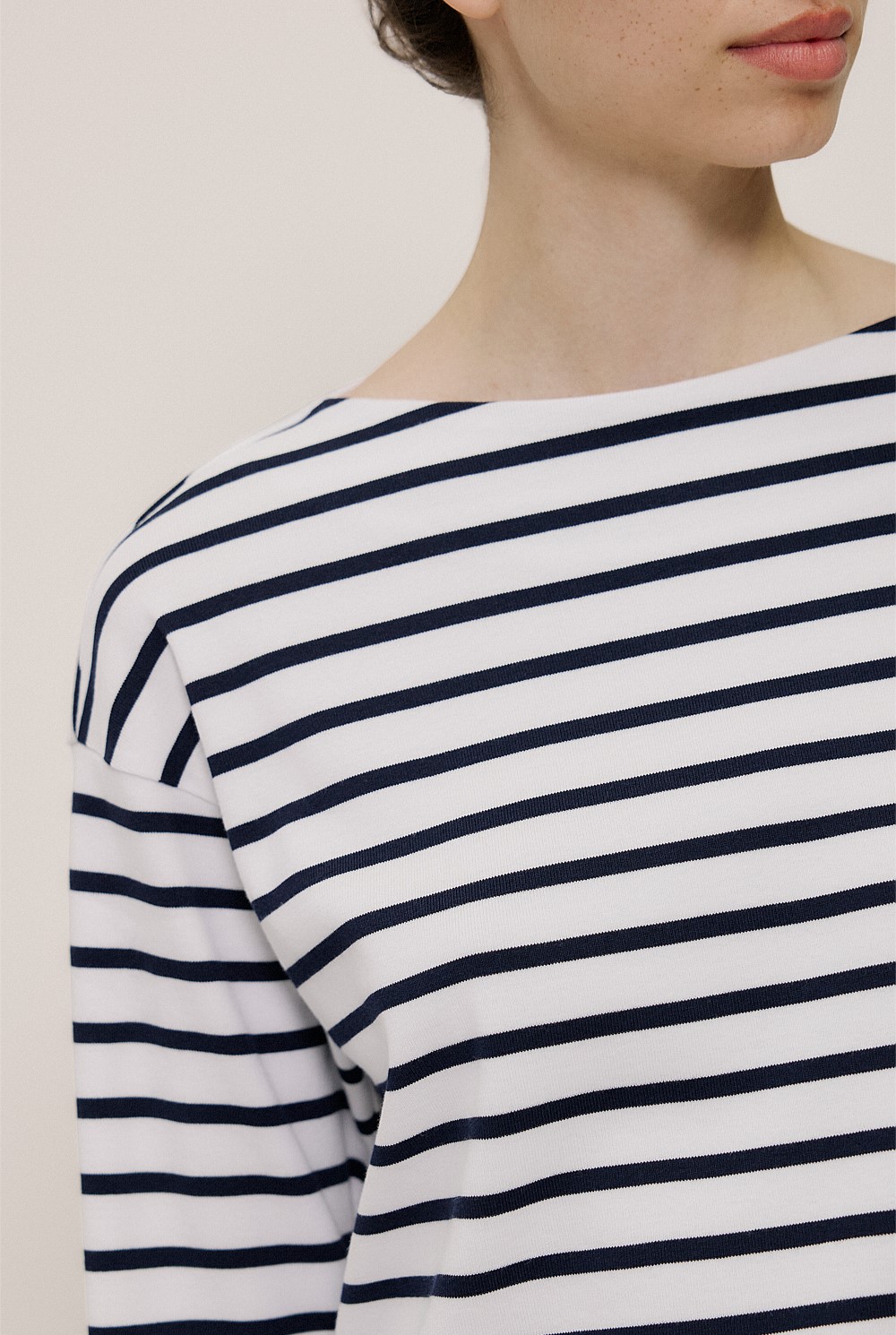 Australian Cotton Breton Stripe Long Sleeve T-shirt