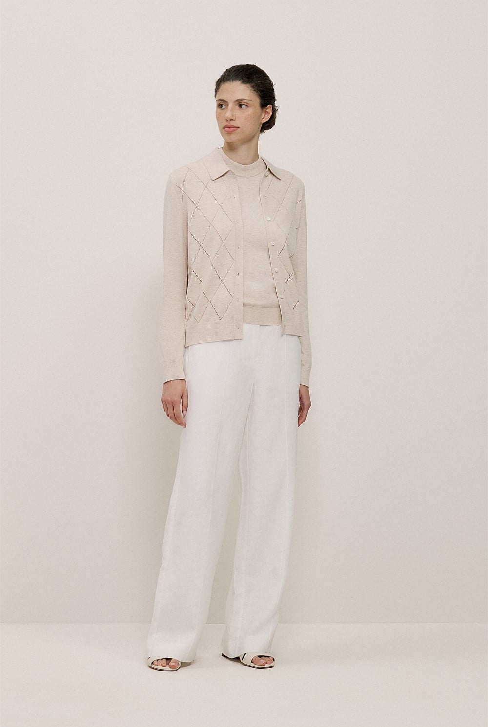 Cotton Cashmere Mock Neck Tank
