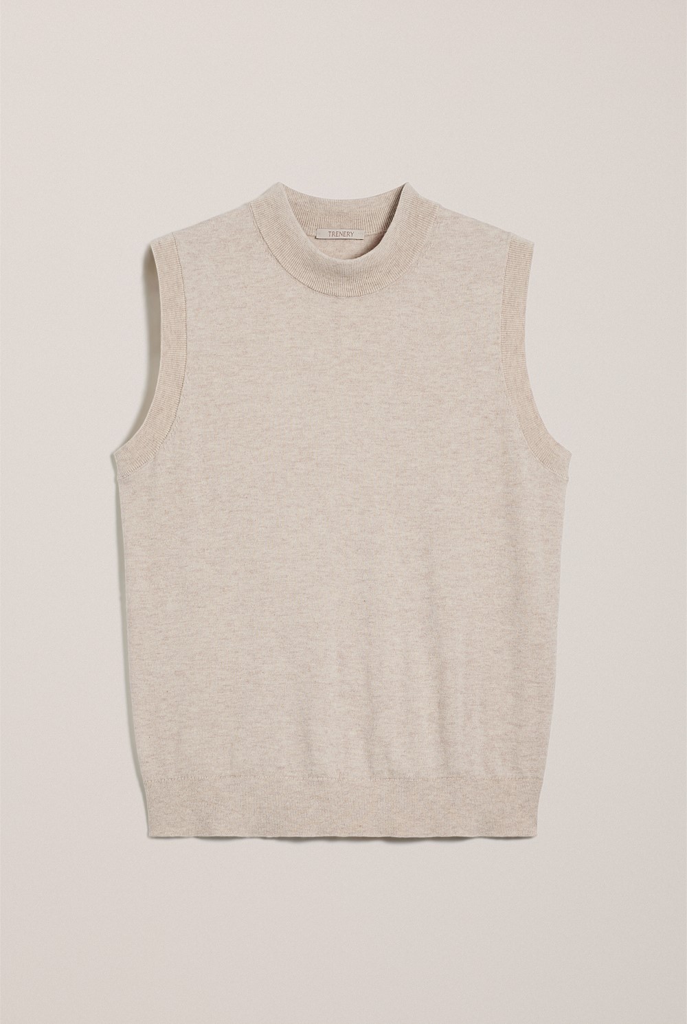 Cotton Cashmere Mock Neck Tank
