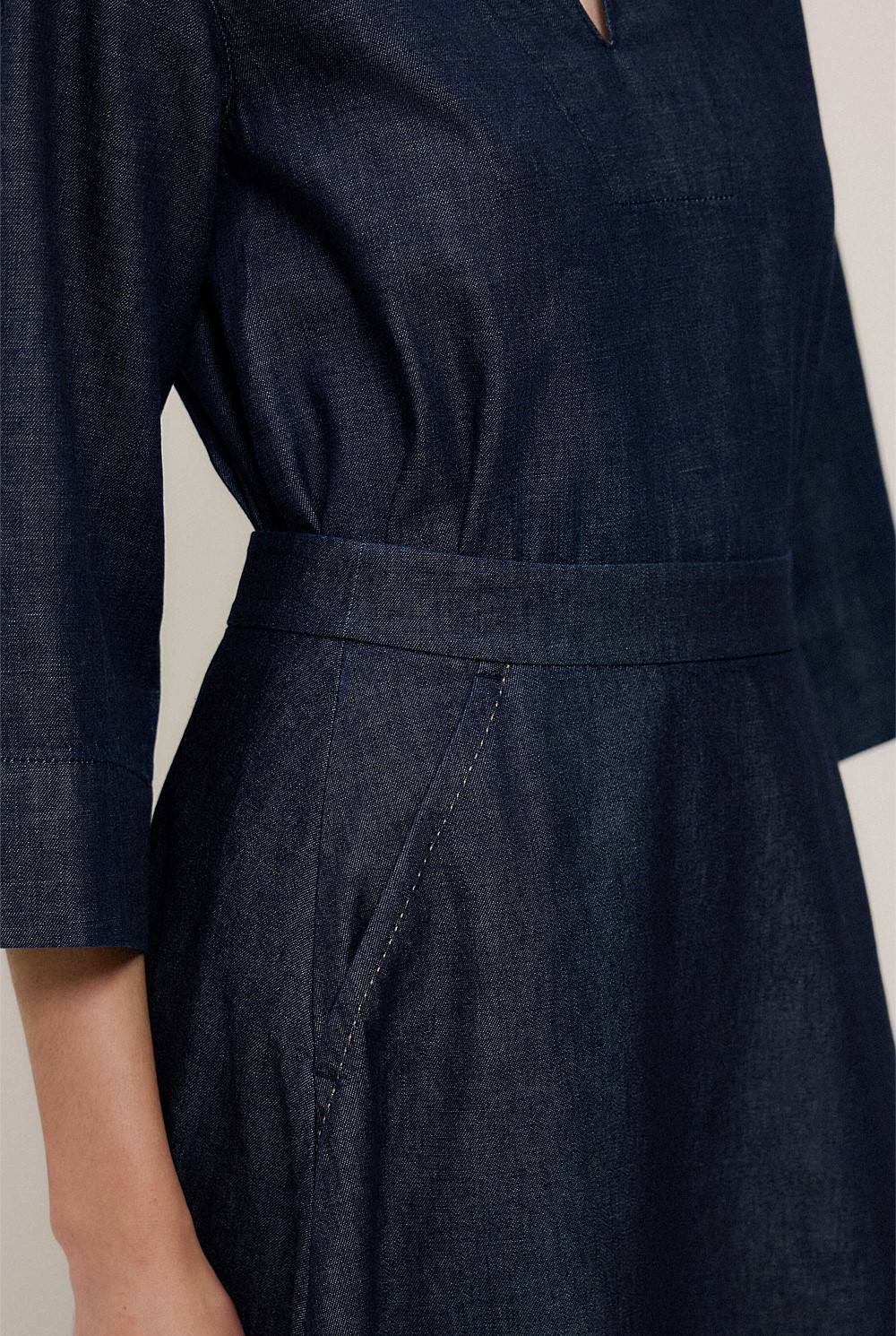 Denim A-line Skirt
