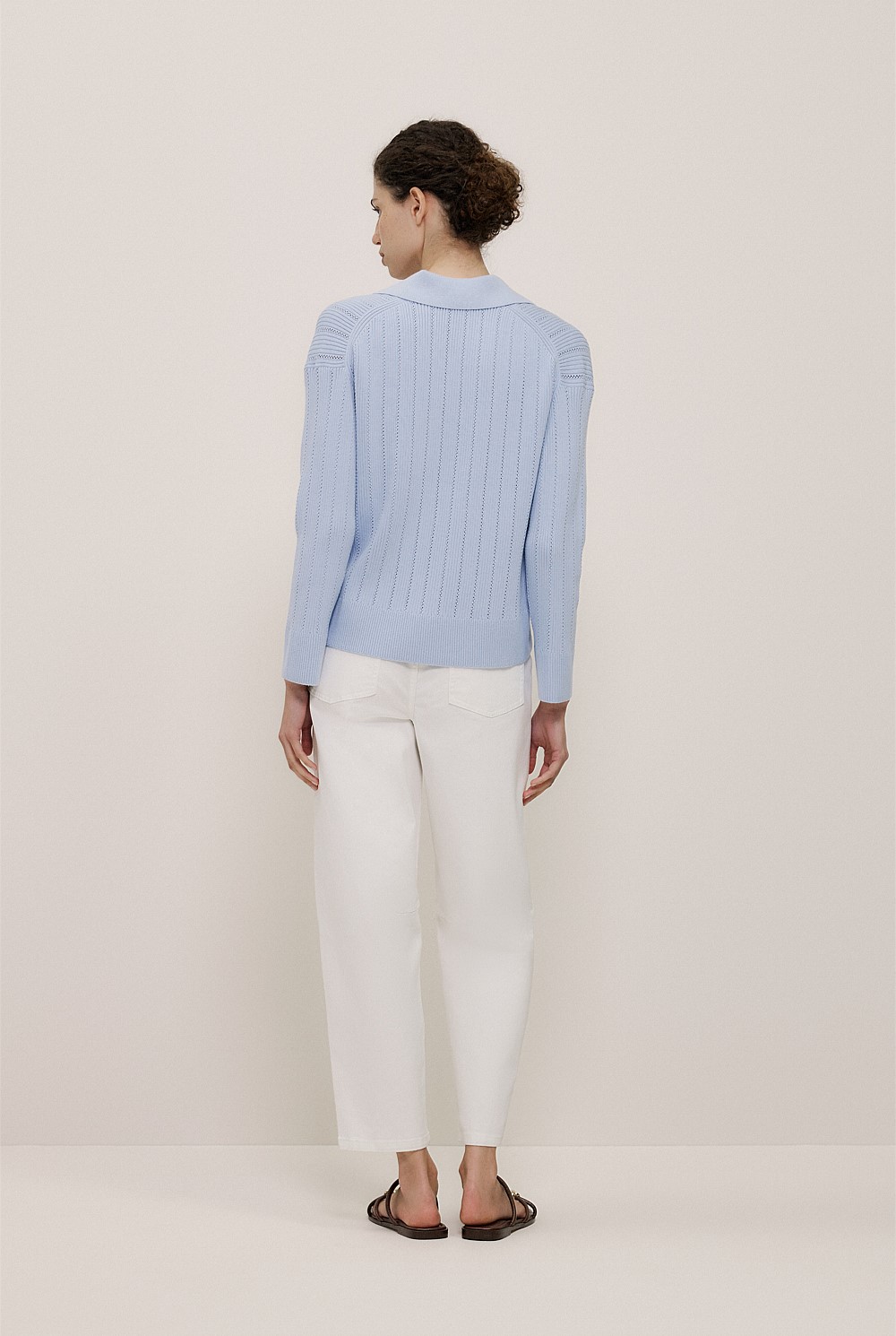 Cotton Cashmere Fine Cable Polo