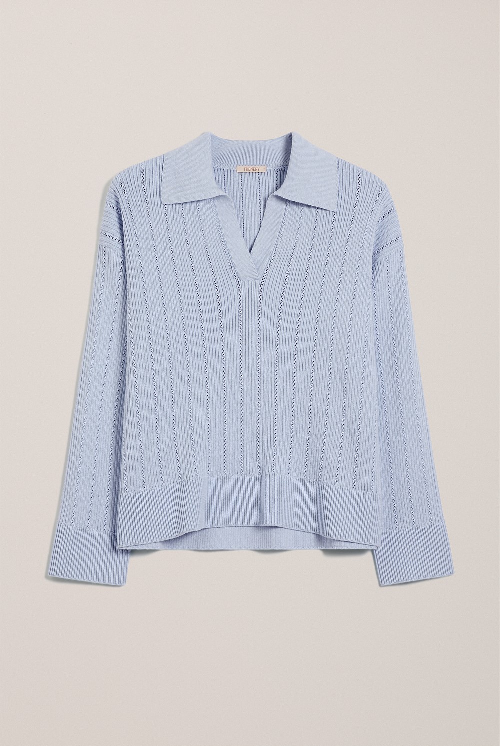 Cotton Cashmere Fine Cable Polo
