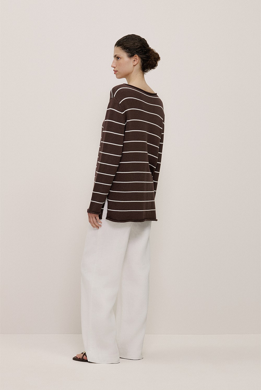 Cotton Stripe Knit Tunic