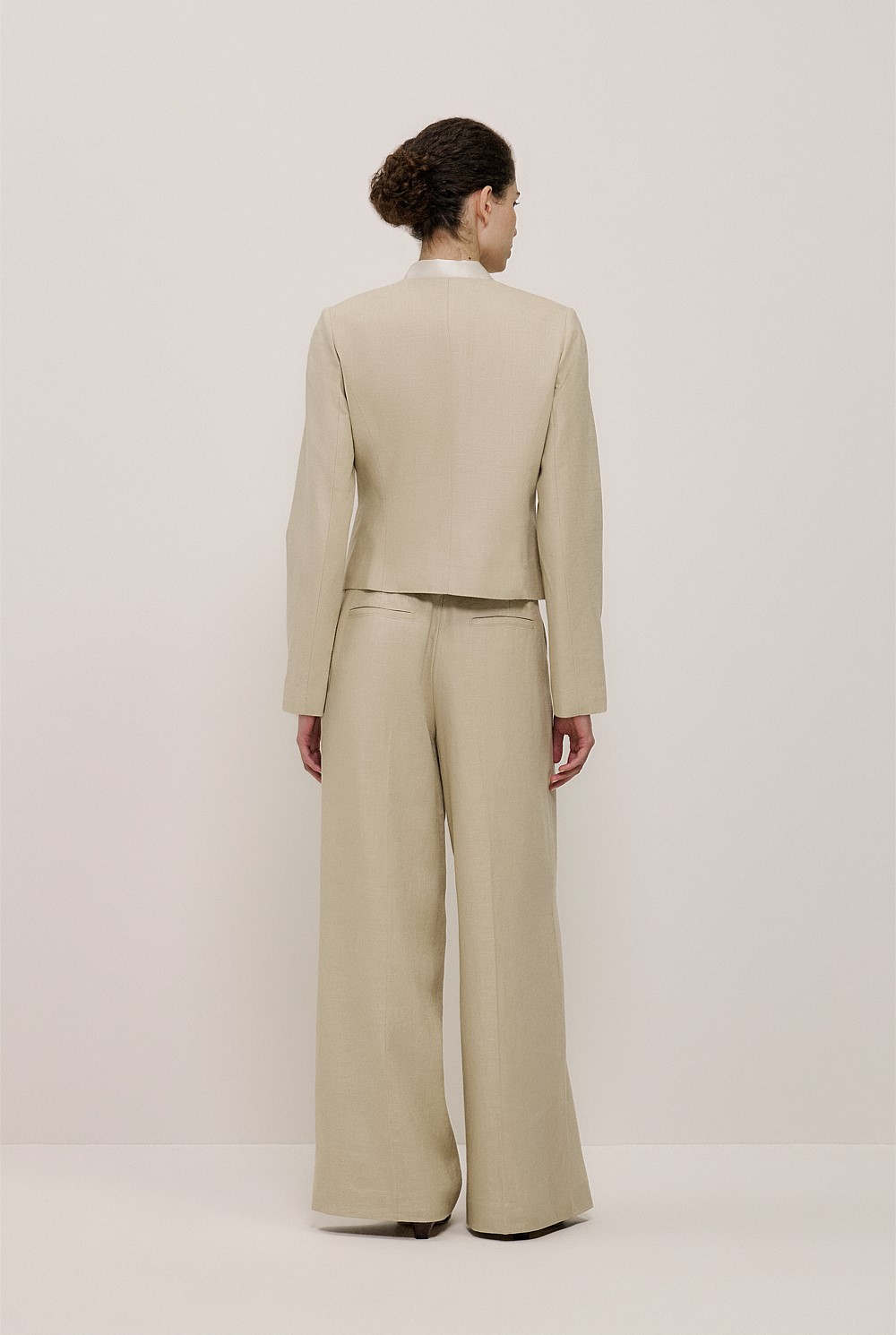 Textured Collarless Jacket