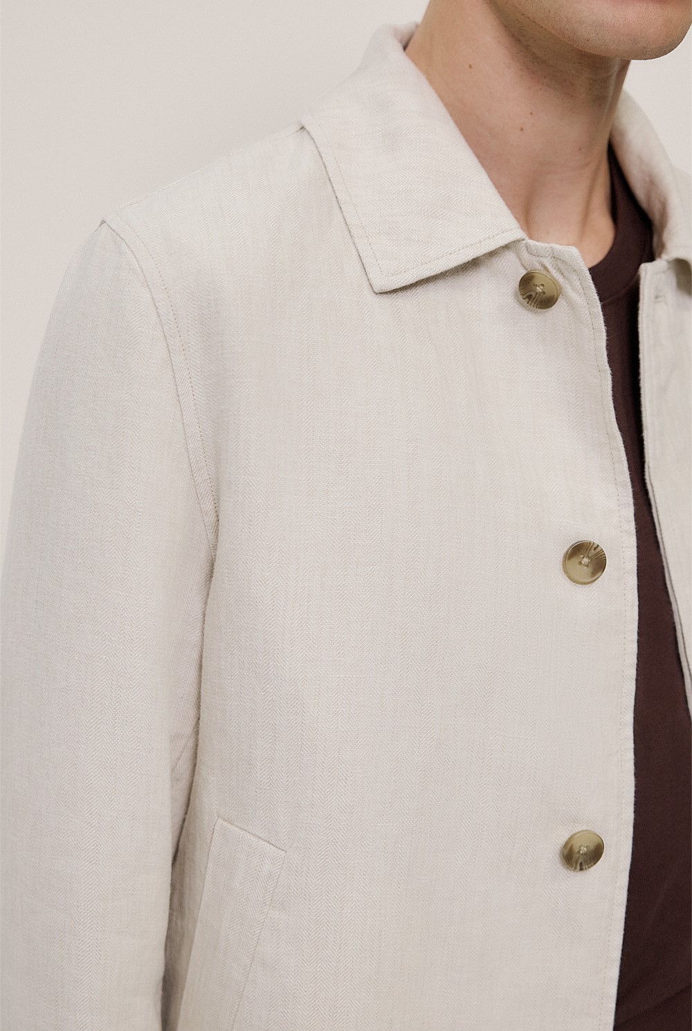 Linen Harrington Jacket