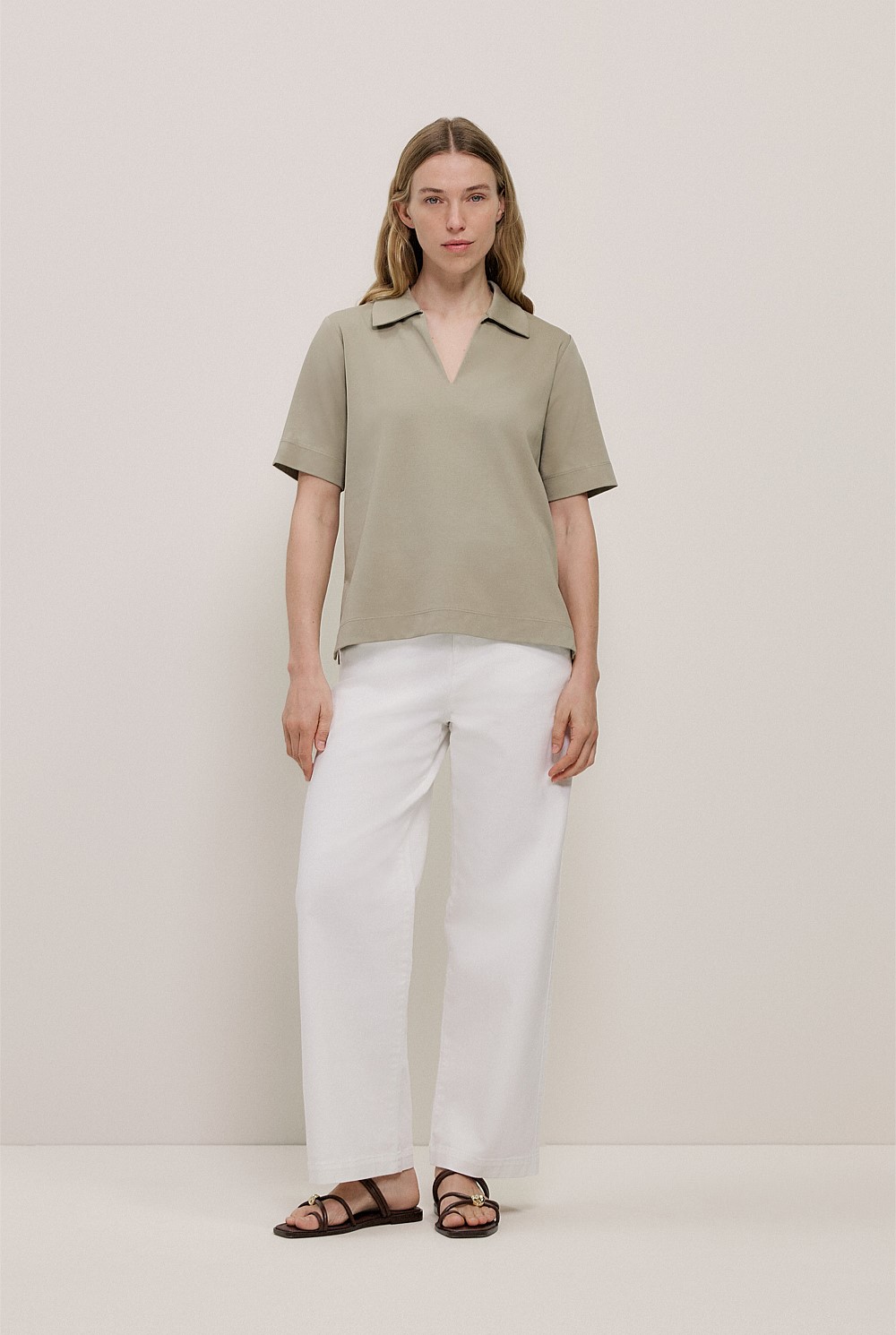 Modal Cotton Collared T-shirt