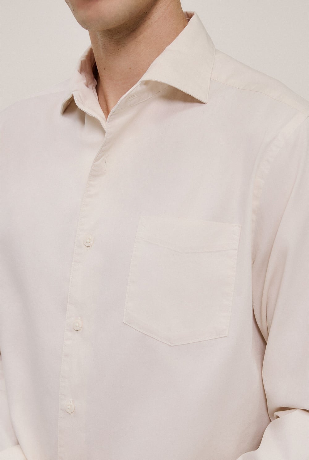 Garment Dyed Cotton Twill Shirt