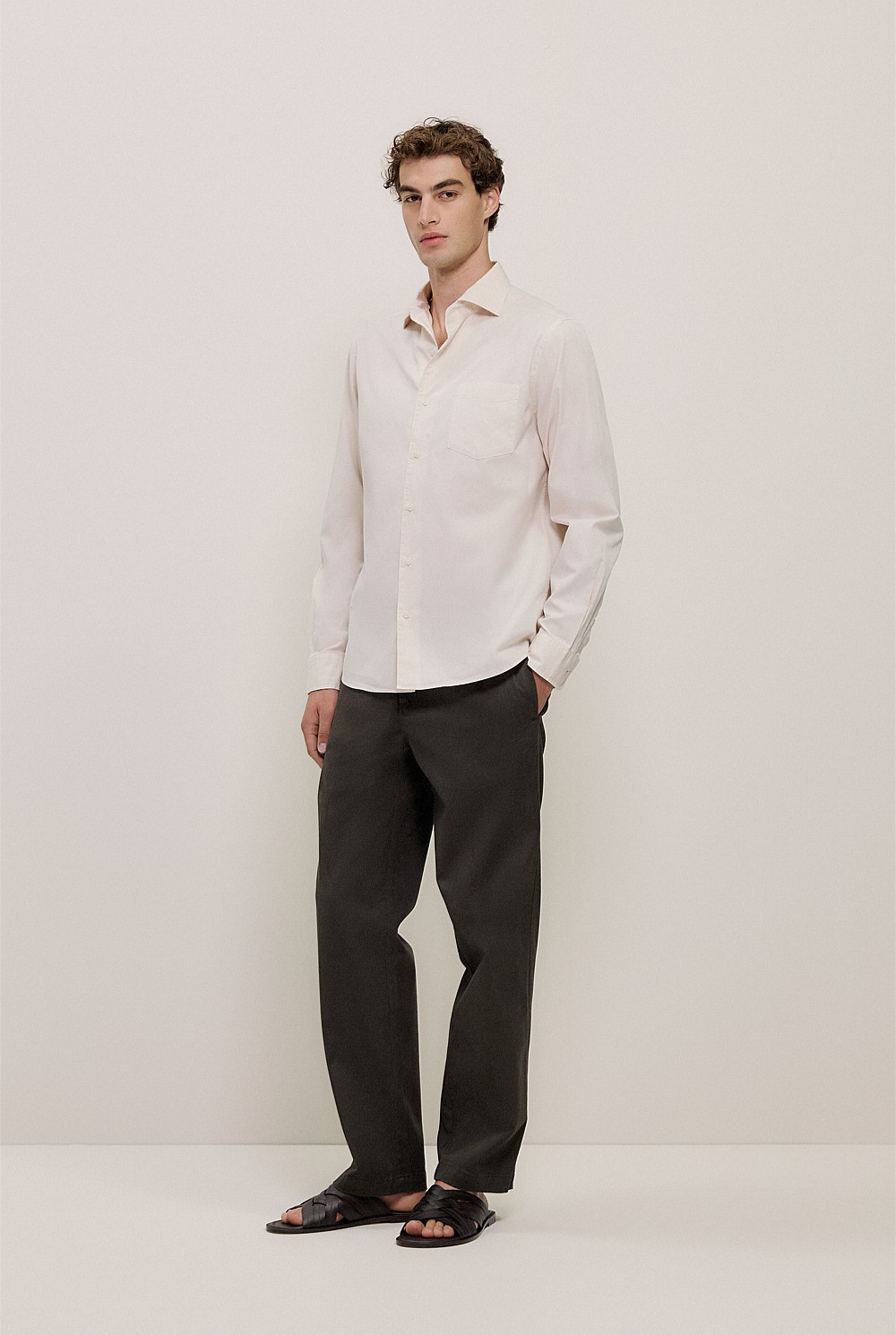 Garment Dyed Cotton Twill Shirt