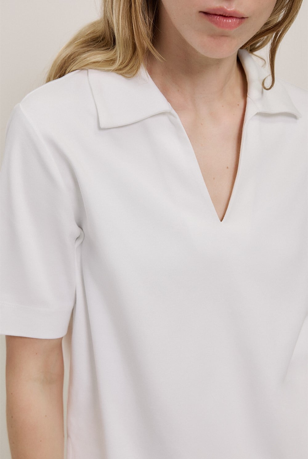 Modal Cotton Collared T-shirt