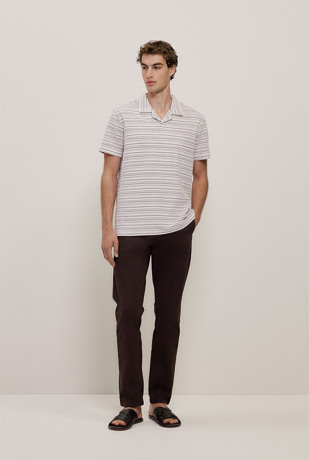 Jacquard Stripe Polo