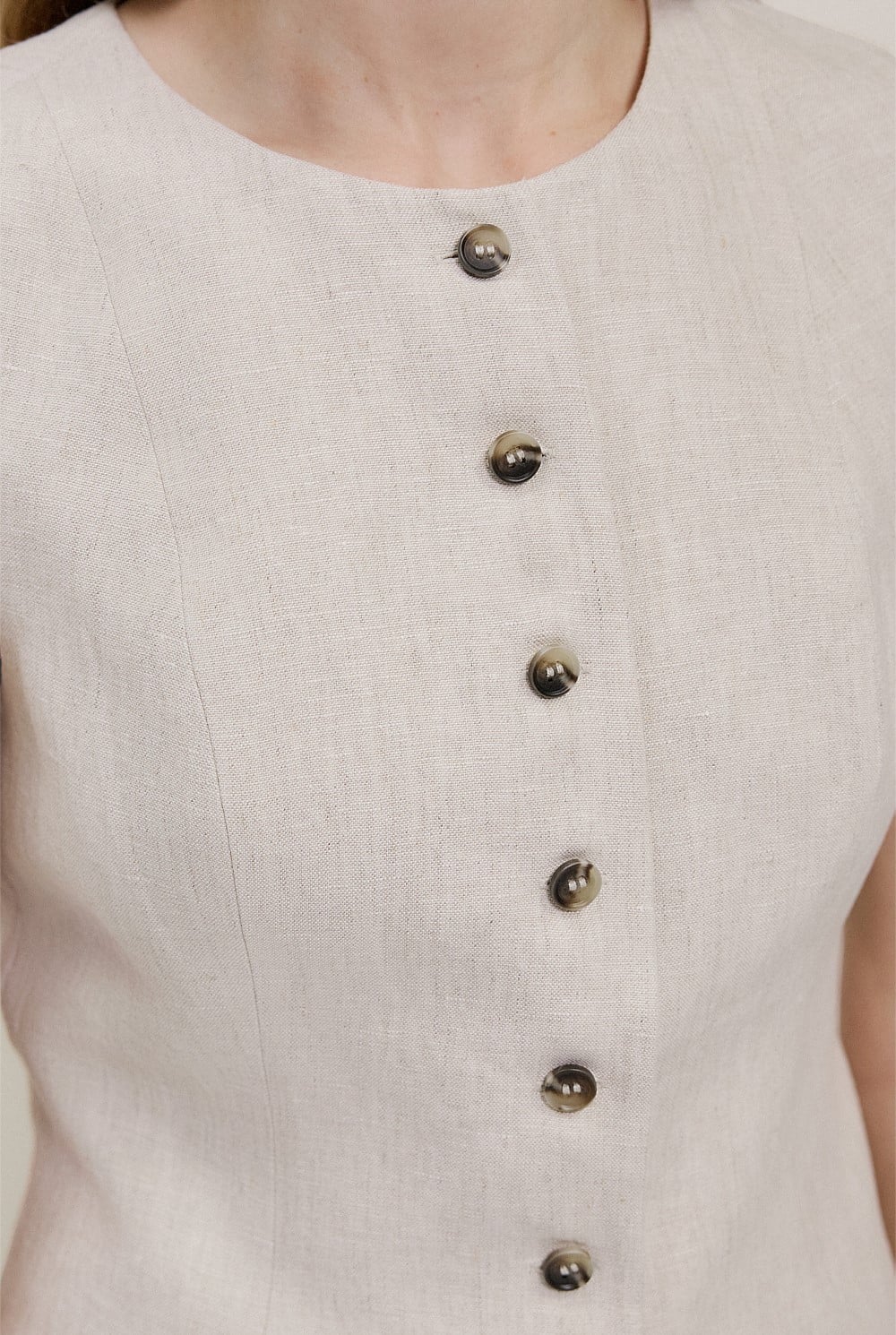 Linen Tailored Vest