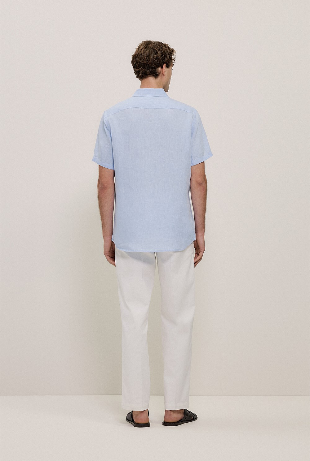 Regular Fit Delave Linen Short Sleeve Shirt