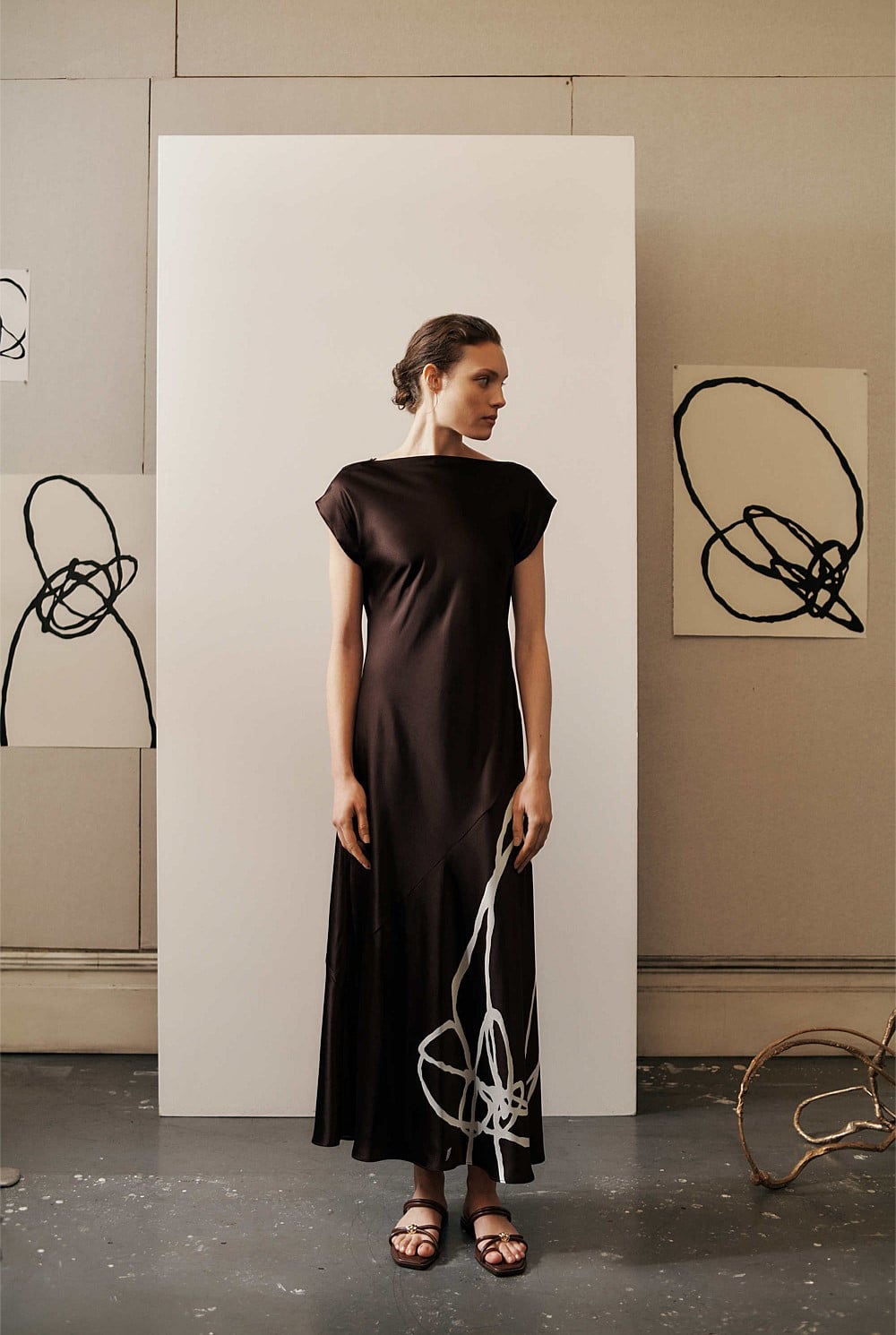 Camie Lyons x Trenery Silk Dress